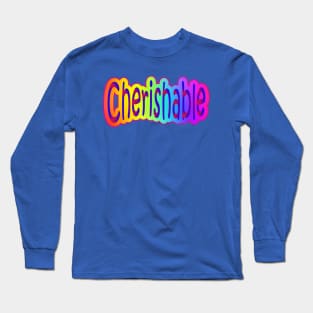 Cherishable Neon Retro Rainbow Long Sleeve T-Shirt